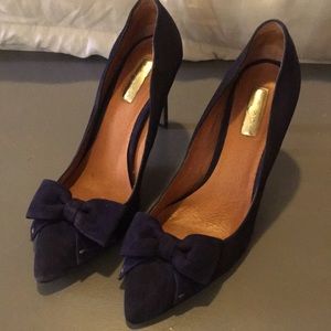Halogen navy suede heels.